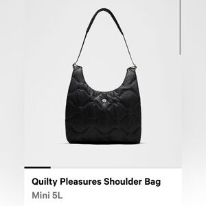 Lululemon Black Quilty pleasures shoulder Bag mini